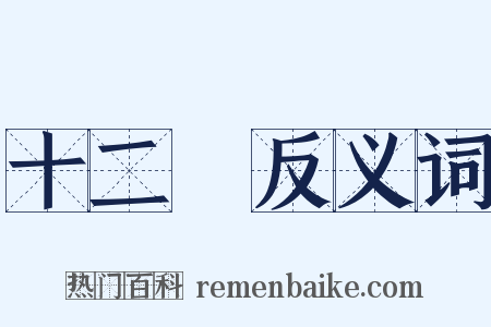 十二釵反义词是什么意思的图片